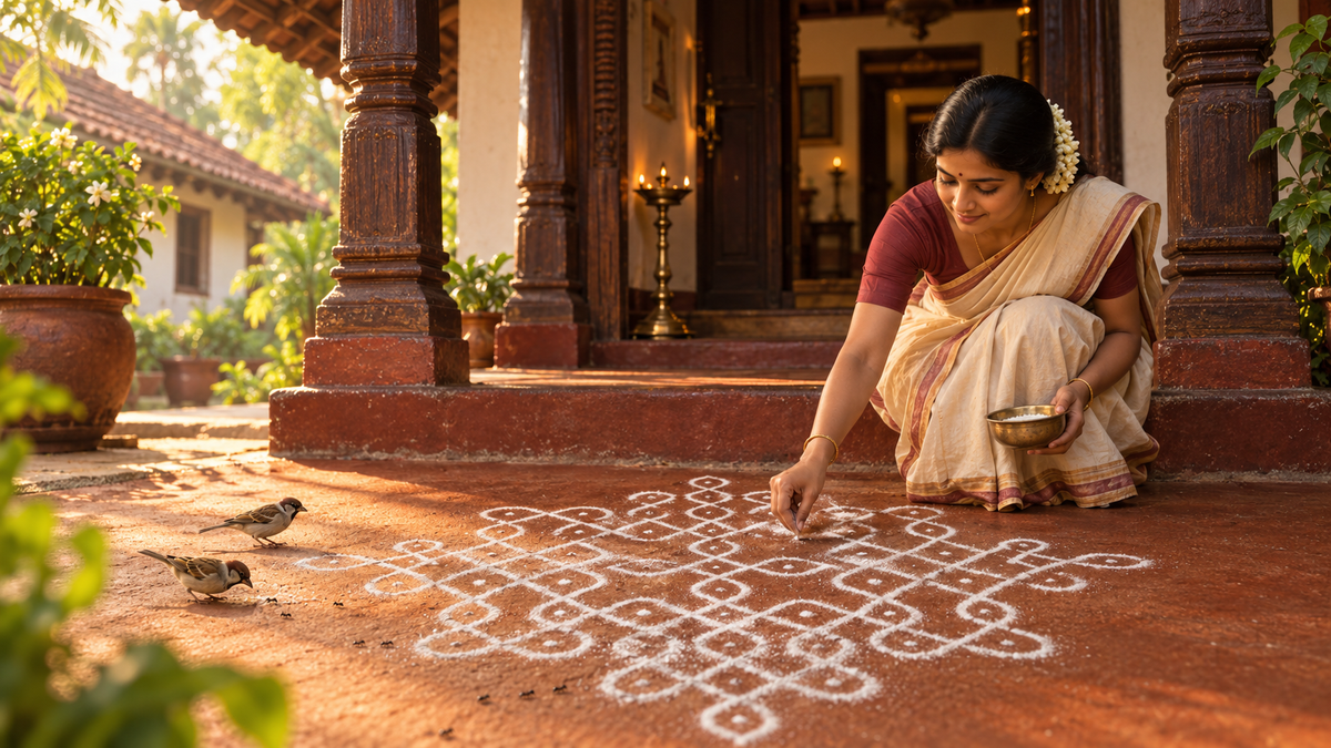 Kolam: The Morning Tradition That Begins with Giving