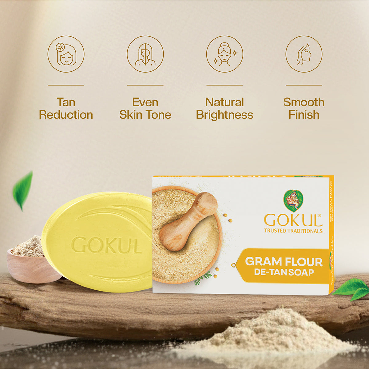 Gram Flour & Turmeric De-tan Soap-view2